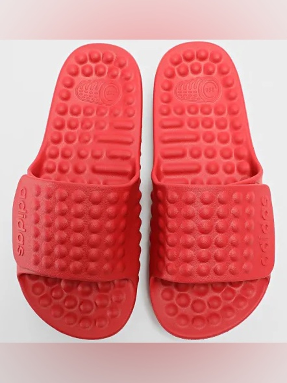 Sz various adidas Adissage 360 Rec "Better Scarlet" Unisex Slide